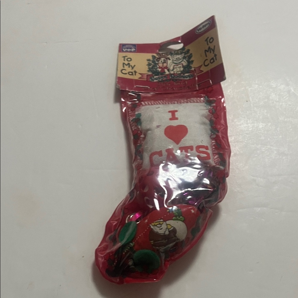 I Love Cats Christmas Stocking Toy
